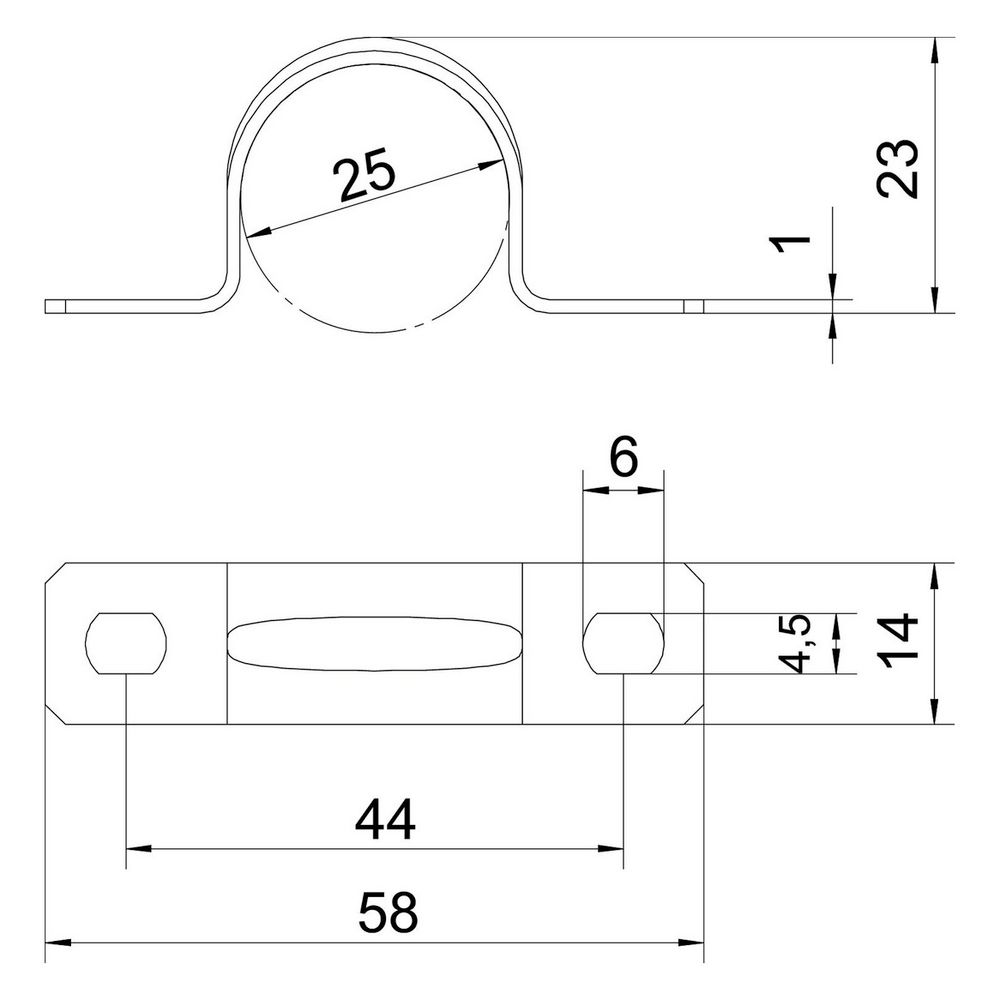 OBO Bettermann Befestigungsschelle 605 25 G, 25mm, Stahl, Galvanisch verzinkt... OBO-1018256 4012195017233 (Abb. 4)