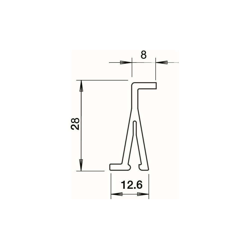OBO Bettermann Trennwand 2371 40, 28,5x2000mm, Polyvinylchlorid, Grau... OBO-6023096 4012196024315 (Abb. 3)