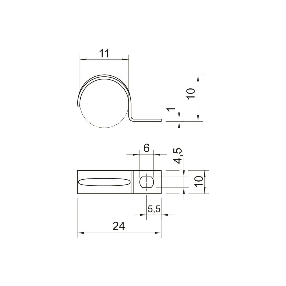 OBO Bettermann Befestigungsschelle 604, 11mm, Stahl, galvanisch verzinkt, 1003119... OBO-1003119 4012195001270 (Abb. 2)