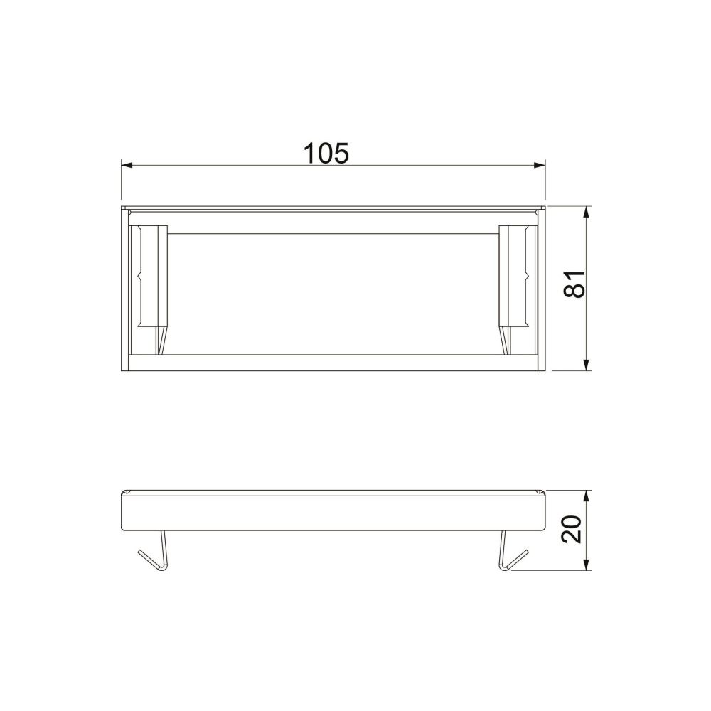 OBO Bettermann Endstück PYROLINE Rapid PLM EP 0810 FS, 105x20x81mm, Stahl, bandverzinkt... OBO-7218090 4012197310226 (Abb. 2)