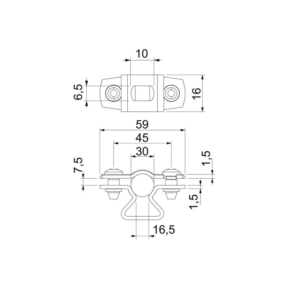 OBO Bettermann Abstandschelle ASL 733 30, 25-30mm, Aluminium... OBO-1362822 4012196600199 (Abb. 5)