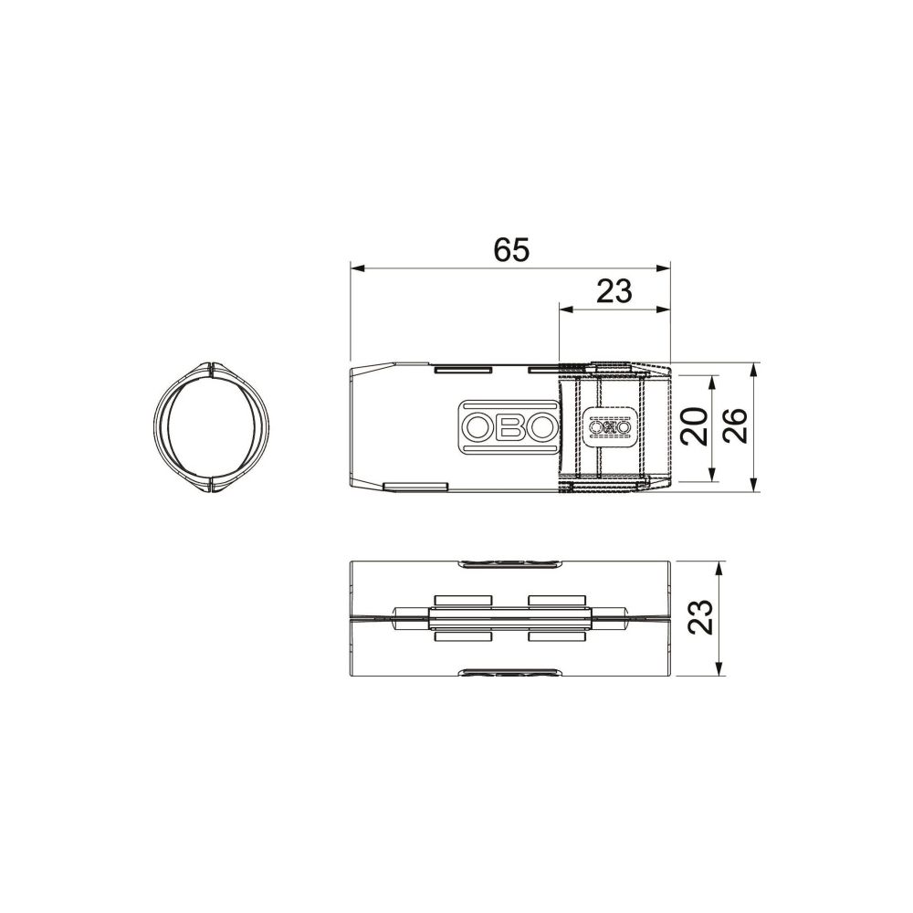 OBO Bettermann Quick-Pipe-Verbindungsmuffe 3000 MMS M20, M20, Polypropylen, Grau... OBO-2154083 4012196870080 (Abb. 2)