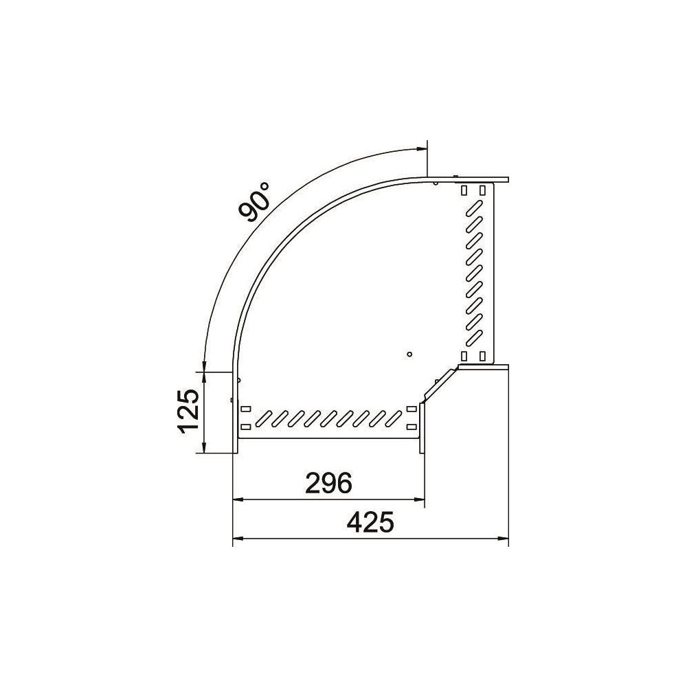 OBO Bettermann Bogen 90 Grad RB 90 630 FS, 60x300mm, Stahl, Zink... OBO-6036566 4012197343194 (Abb. 2)