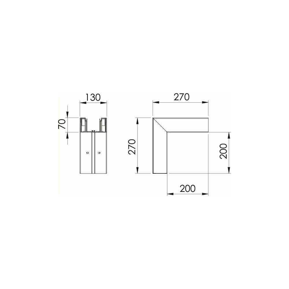 OBO Bettermann Außeneck GK-A70130RW, 70x130mm, PVC, Reinweiß, 6274510... OBO-6274510 4012195656791 (Abb. 6)