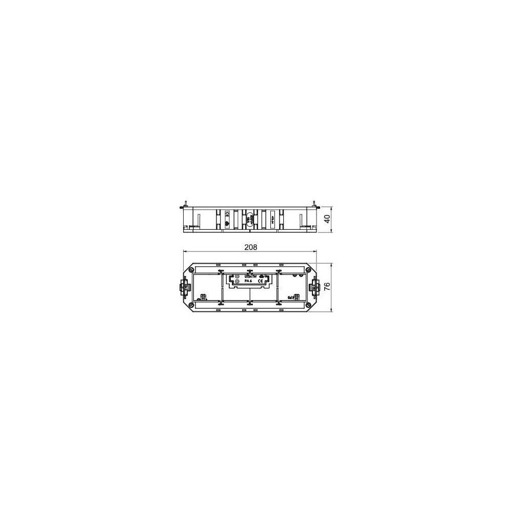 OBO Bettermann Universalträger UT4 45 4, 208x76x40mm, Polyamid, Graphitschwarz, 7408727... OBO-7408727 4012196435265 (Abb. 2)