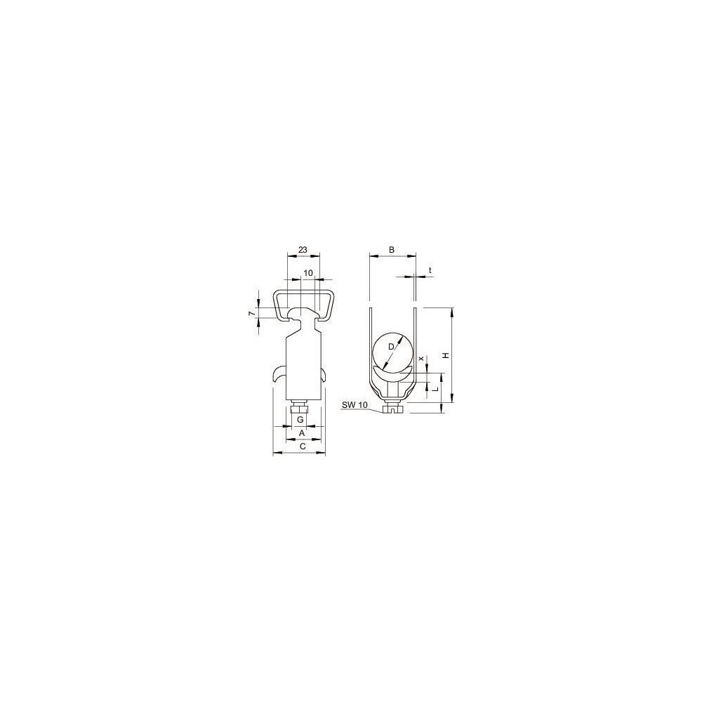 OBO Bettermann Bügelschelle 2056 M 58, 52-58mm, Stahl, feuerverzinkt... OBO-1156098 4012195063193 (Abb. 3)