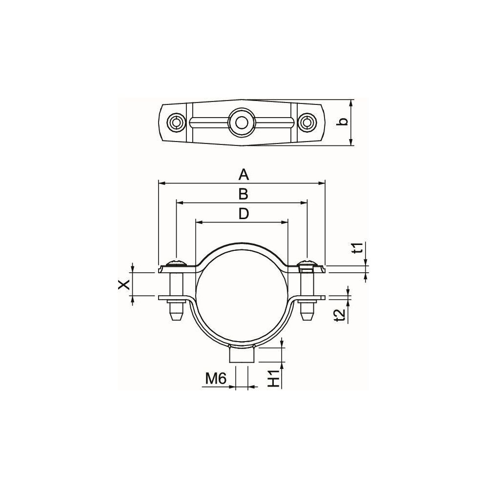 OBO Bettermann Abstandschelle ASG 732 36 G, 30-36mm, Gewindeanschluss M6, Stahl... OBO-1362432 4012196599684 (Abb. 5)