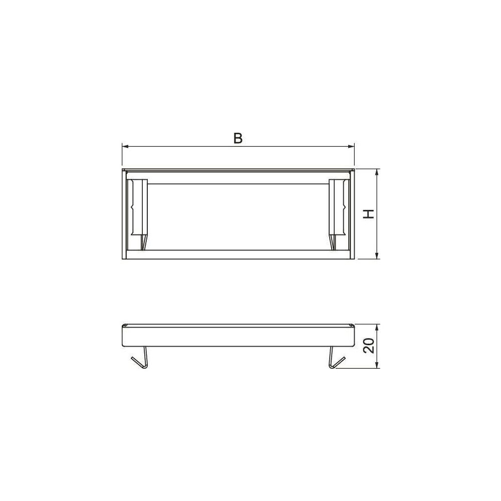 OBO Bettermann Endstück PLM EP 0410 RW, 105x20x41mm, Stahl, Weiß... OBO-7218088 4012197310264 (Abb. 3)