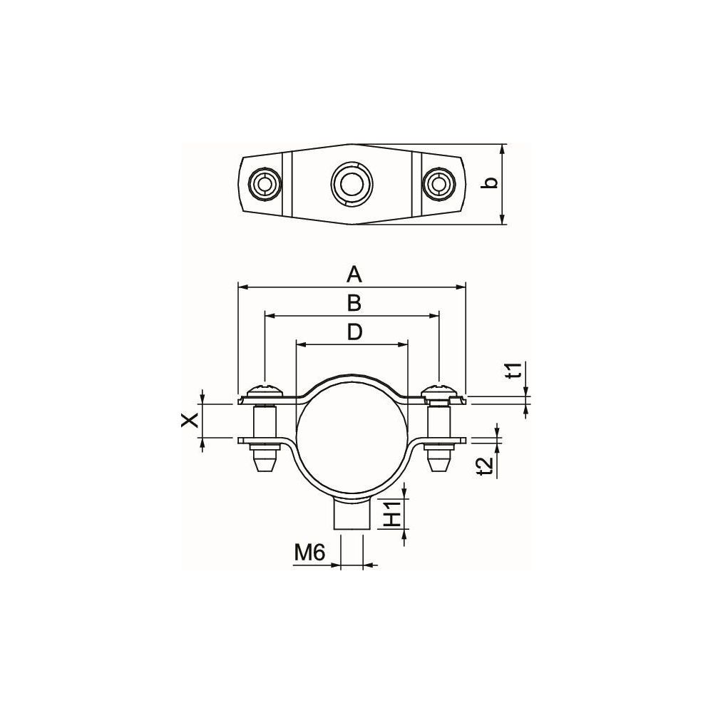 OBO Bettermann Abstandschelle ASG 732 14 G, 12-14mm, Stahl, galvanisch verzinkt... OBO-1362414 4012196599639 (Abb. 4)