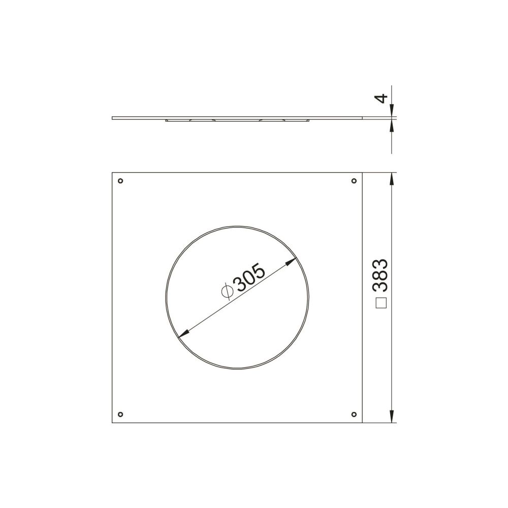 OBO Bettermann Montagedeckel DUG 350-3 R9, 383x383x4mm, Stahl, FS... OBO-7400549 4012195431565 (Abb. 2)