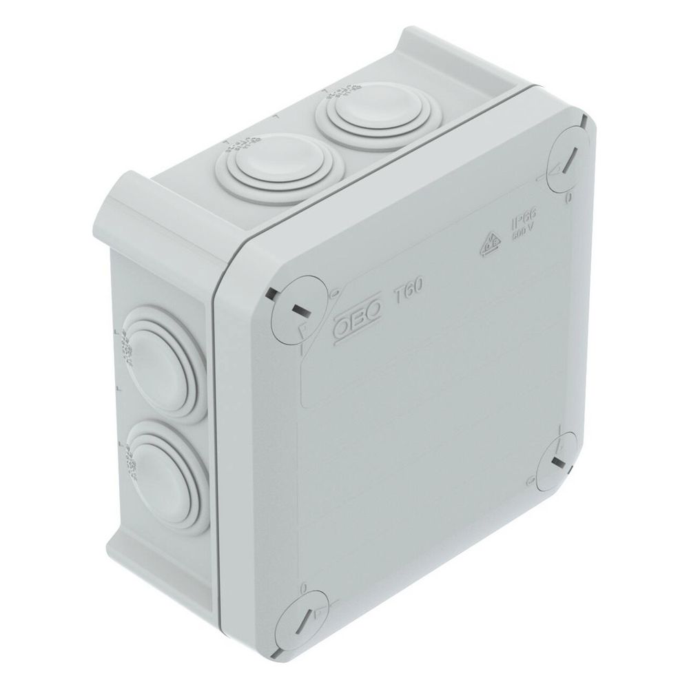 OBO Bettermann Kabelabzweigkasten T 60 quadratisch, 7xM25, Kunststoff, Lichtgrau... OBO-2007061 4012195246787 (Abb. 5)