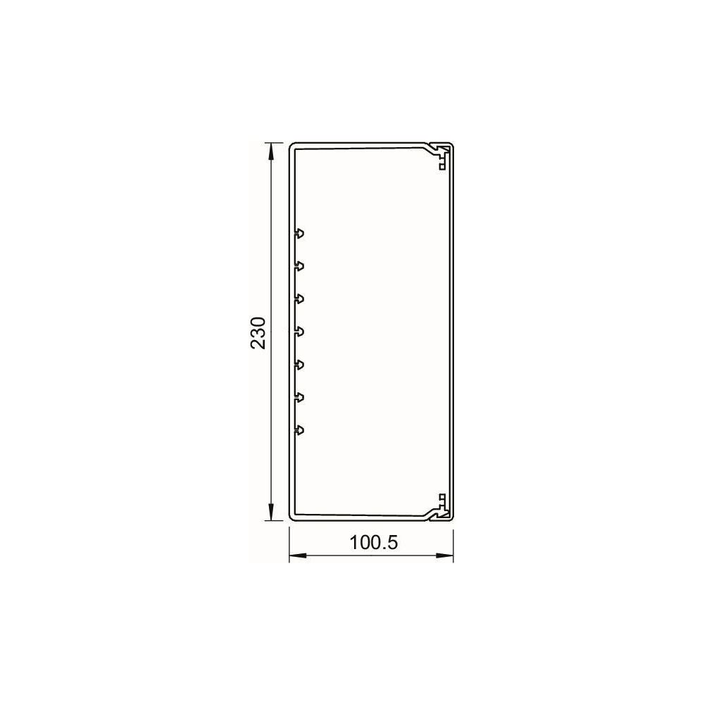 OBO Bettermann Wand- und Deckenkanal WDK100230RW, 100x230x2000mm, PVC, Weiß... OBO-6191355 4012195042303 (Abb. 2)