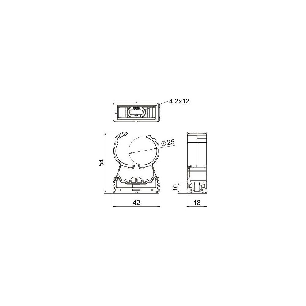 OBO Bettermann Rohrschelle proQuick PQ-25, 24-28mm, Polyamid, Grau... OBO-2147312 4012197396428 (Abb. 4)