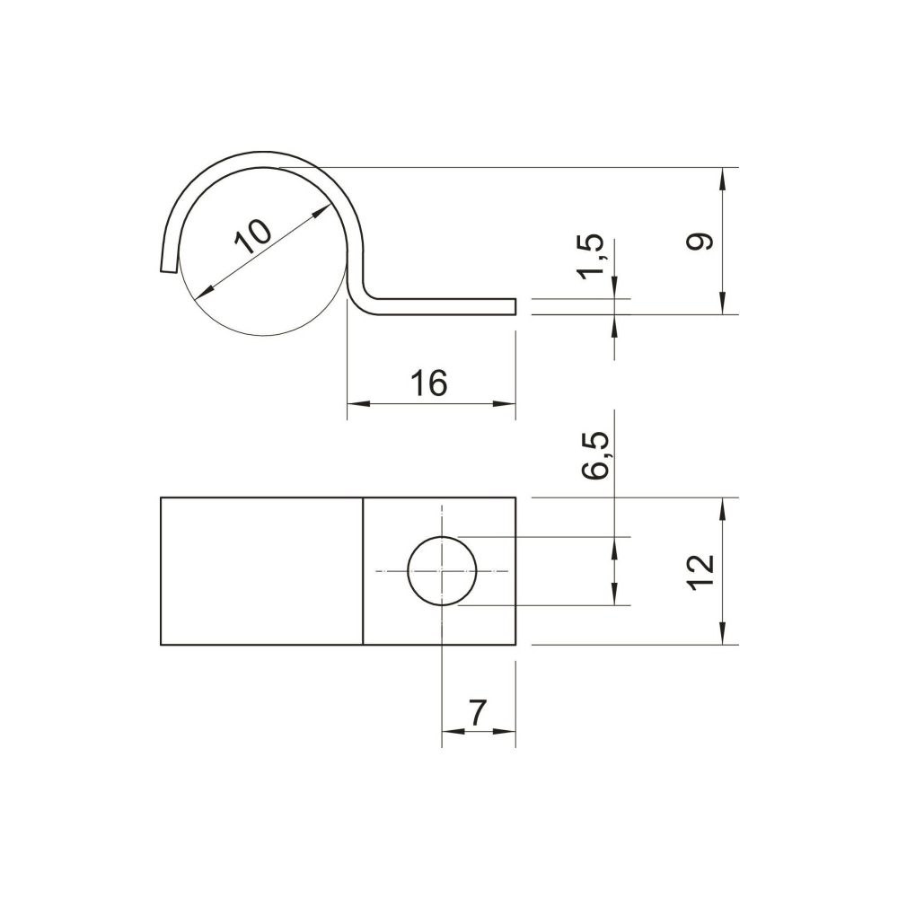 OBO Bettermann Befestigungsschelle 1015 10 G einlappig, 10mm, Stahl, galvanisch verzinkt... OBO-1009079 4012195007753 (Abb. 2)