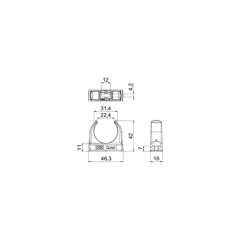 OBO Bettermann Quick-Schelle M32, 32mm, Kunststoff, Lichtgrau... OBO-2149022 4012195584056 (Abb. 5)