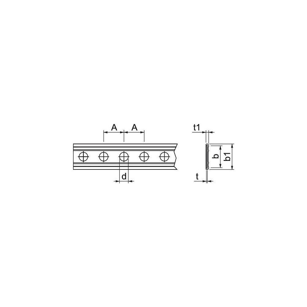 OBO Bettermann Montageband MZ024 PE l 14, 5,1mm Perforationsdurchmesser, Stahl, Schwarz... OBO-1475902 4012197312725 (Abb. 3)