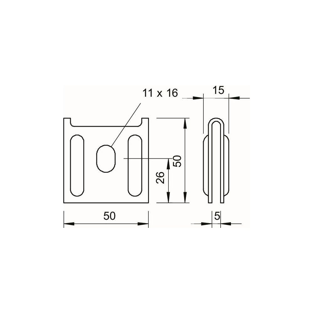 OBO Bettermann Wandbefestigung K 12 1818, bandverzinkt, Stahl, Zink... OBO-6437109 4012196208876 (Abb. 4)