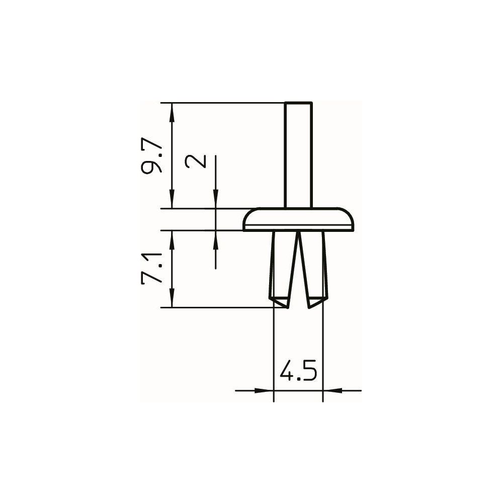 OBO Bettermann Spreizniet KSN 1, 4,5mm, PP, Lichtgrau, 6178520... OBO-6178520 4012196014279 (Abb. 2)
