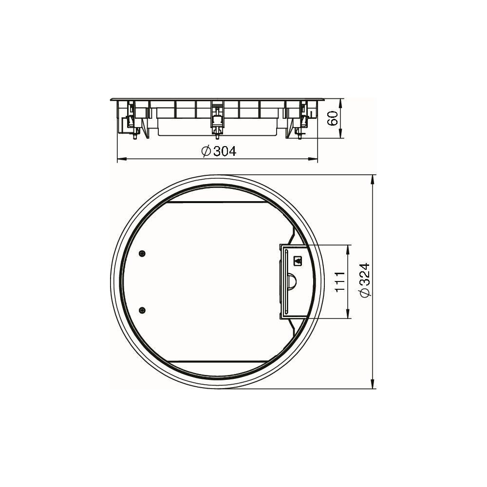 OBO Bettermann Geräteeinsatz GESR9 U 7011, 324mm, Kunststoff, Eisengrau... OBO-7405528 4012195104162 (Abb. 3)