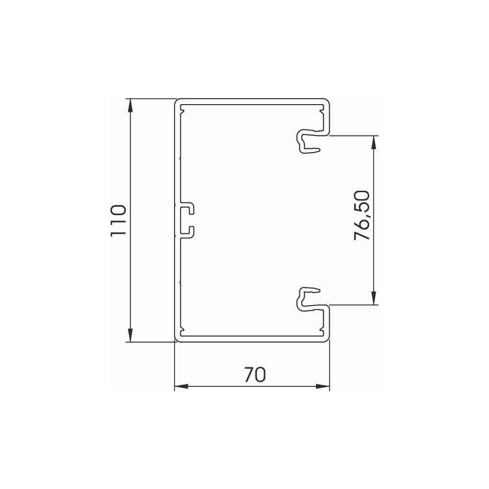 OBO Bettermann Geräteeinbaukanal GK-70110RW, 70x110x2000mm, PVC, Weiß... OBO-6274300 4012195655473 (Abb. 3)
