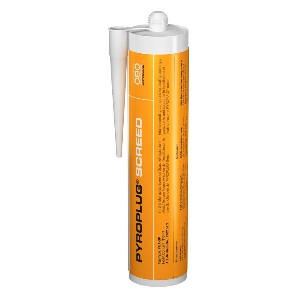 OBO Bettermann Brandschutz-Spachtelmasse PYROPLUG FBA-SP, 310ml, 0,46kg, Braun, 7202322... OBO-7202322 4012195428190 (Abb. 2)