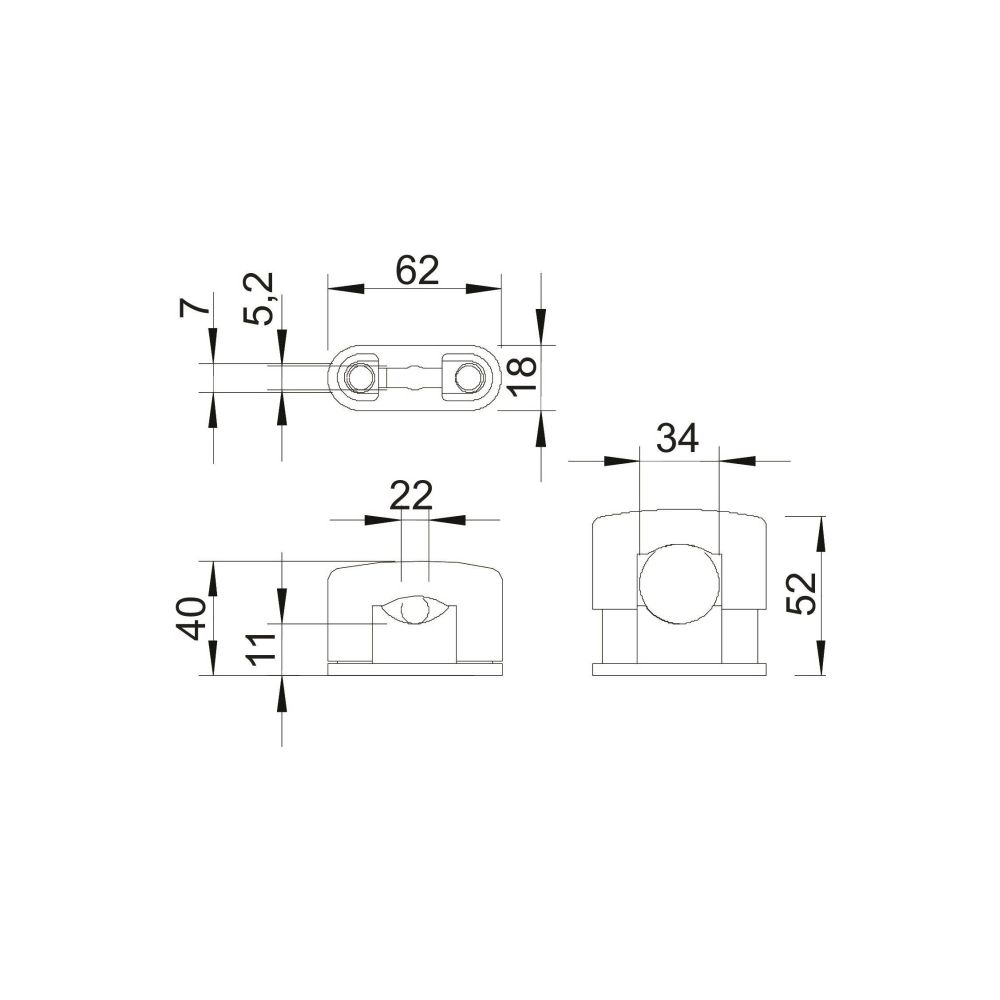 OBO Bettermann SOM-Schelle 3082, 22-34mm, Kunststoff, Lichtgrau... OBO-2124343 4012195196754 (Abb. 2)