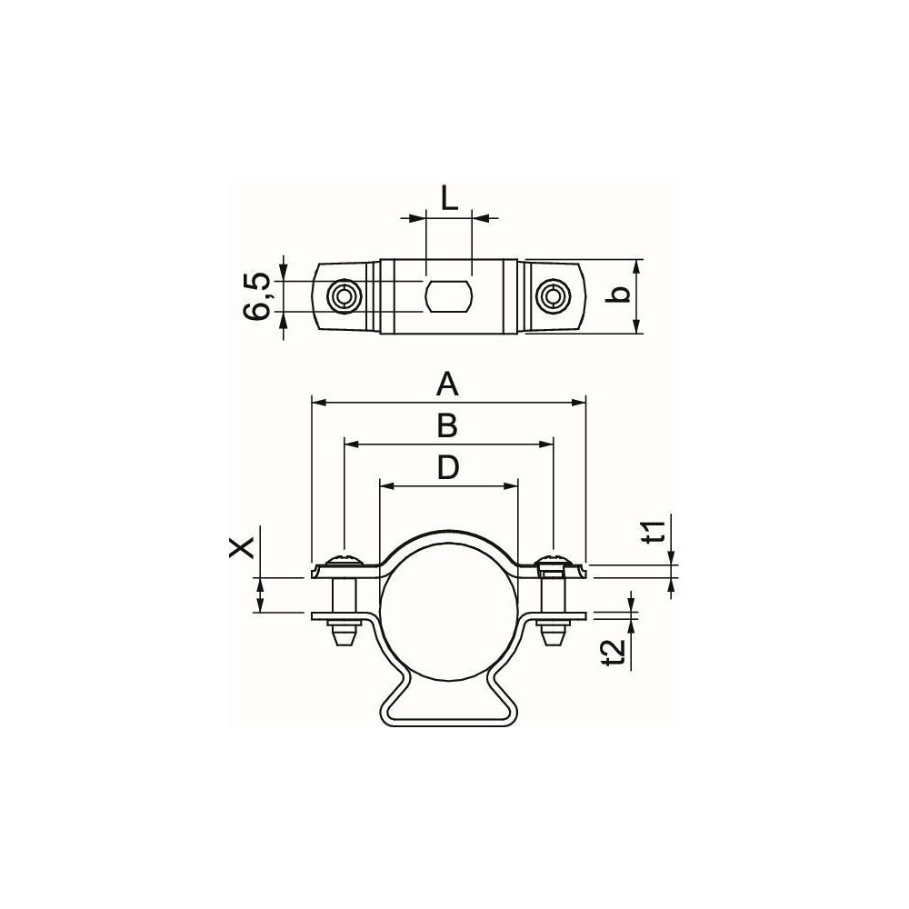 OBO Bettermann Abstandschelle ASL 733 30, 25-30mm, Aluminium... OBO-1362822 4012196600199 (Abb. 6)