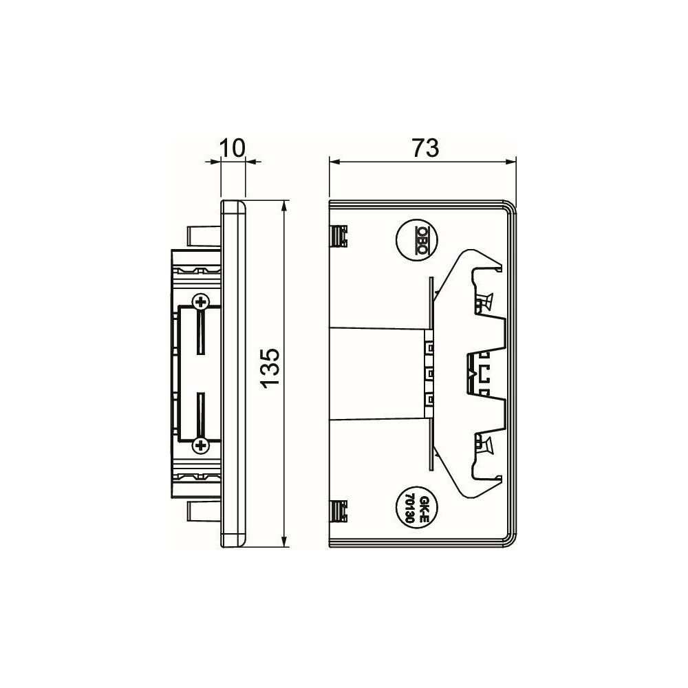 OBO Bettermann Endstück GKH GKH-E70130RW, 70x130mm, PC/ABS, Reinweiß... OBO-6114280 4012196451166 (Abb. 4)