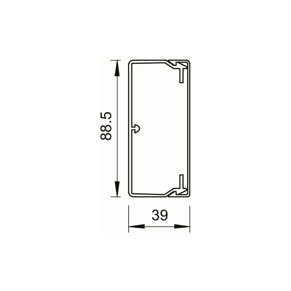 OBO Bettermann Wand- und Deckenkanal WDK 40x90x2000mm, 40x90x2000mm, PVC, Weiß... OBO-6191142 4012196794416 (Abb. 3)