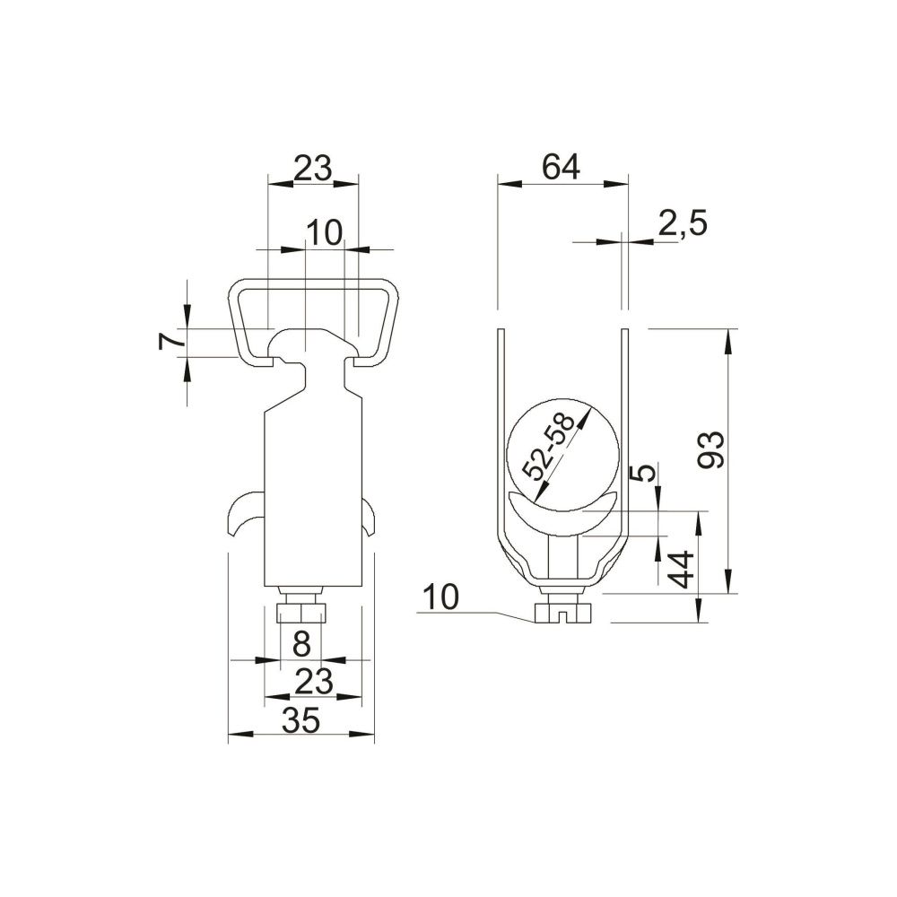 OBO Bettermann Bügelschelle 2056 M 58, 52-58mm, Stahl, feuerverzinkt... OBO-1156098 4012195063193 (Abb. 2)