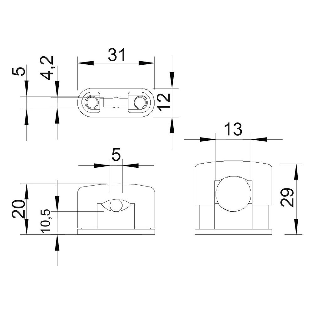 OBO Bettermann SOM-Schelle 3079, 5-14mm, Kunststoff, Lichtgrau, 2124149... OBO-2124149 4012195196570 (Abb. 4)