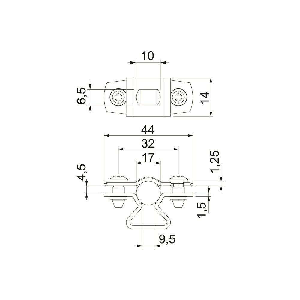OBO Bettermann Abstandschelle ASL 733 17, 14-17mm, Aluminium... OBO-1362812 4012196600168 (Abb. 5)