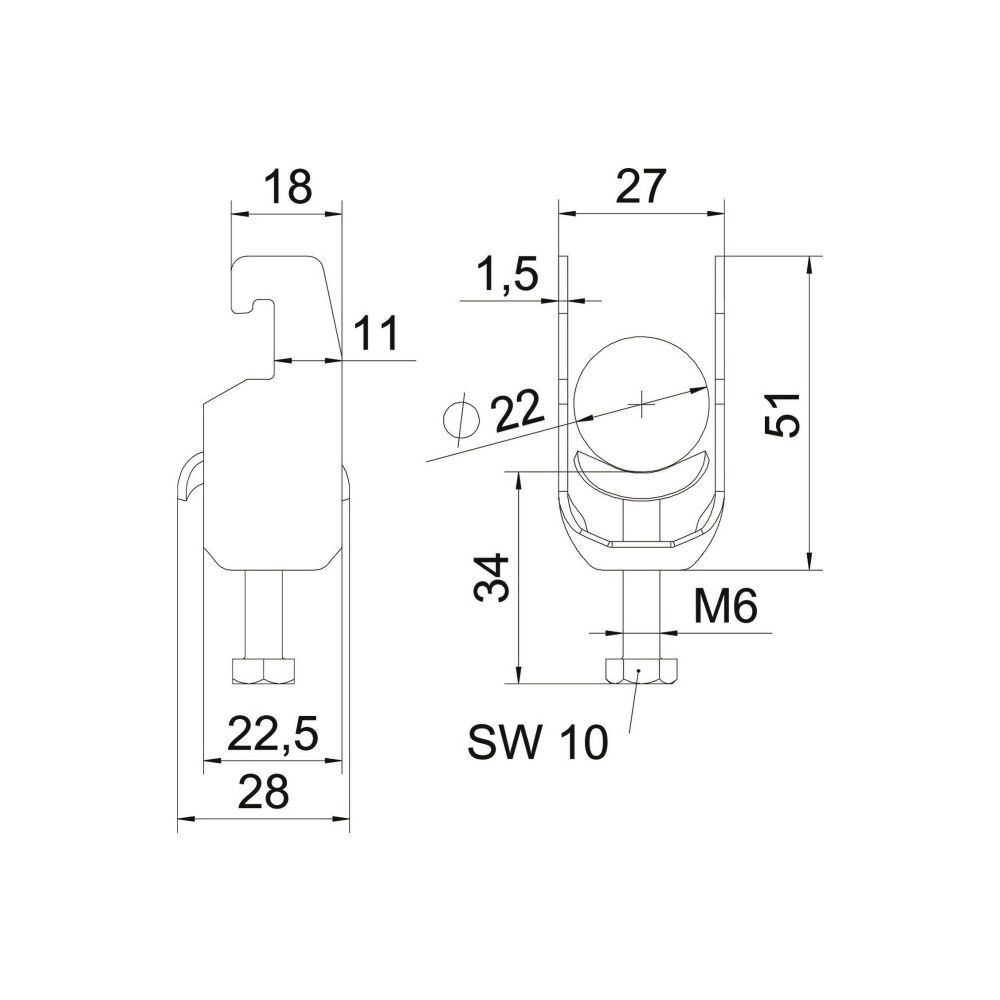 OBO Bettermann Bügelschelle 2056, 16-22mm, Stahl, feuerverzinkt, 1186516... OBO-1186516 4012196849871 (Abb. 2)