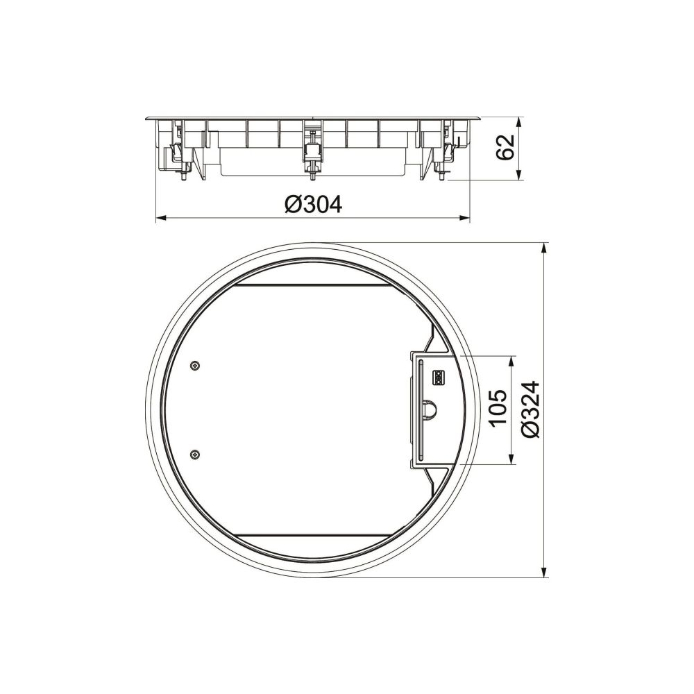 OBO Bettermann Geräteeinsatz GESR9 U 7011, 324mm, Kunststoff, Eisengrau... OBO-7405528 4012195104162 (Abb. 2)