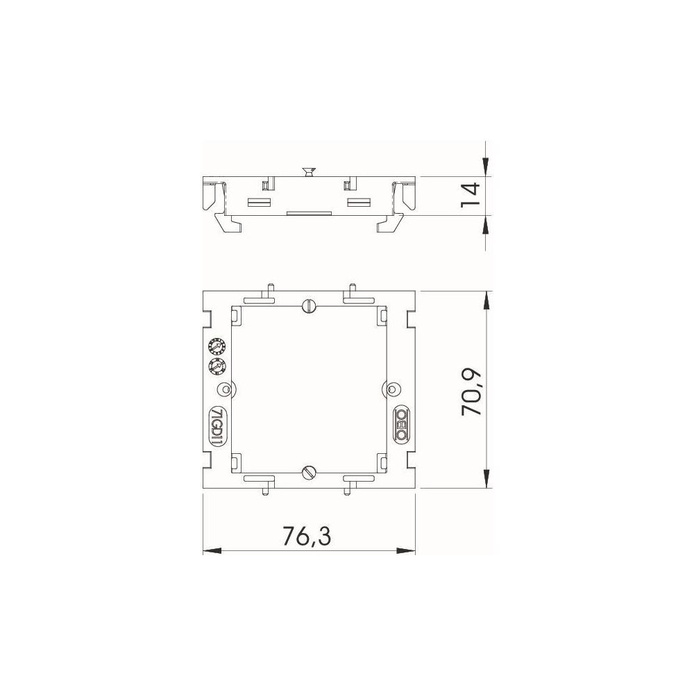 OBO Bettermann Montageträger 71MTD 1-fach, 71x76x20mm, Kunststoff... OBO-6288577 4012195809128 (Abb. 2)