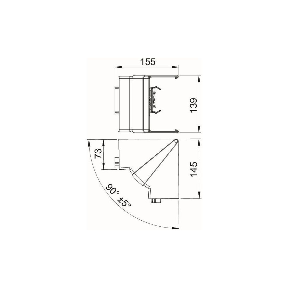 OBO Bettermann Inneneckhaube GK-IH70130RW, 70x130mm, PC/ABS, Reinweiß RAL9010... OBO-6274440 4012195846727 (Abb. 2)