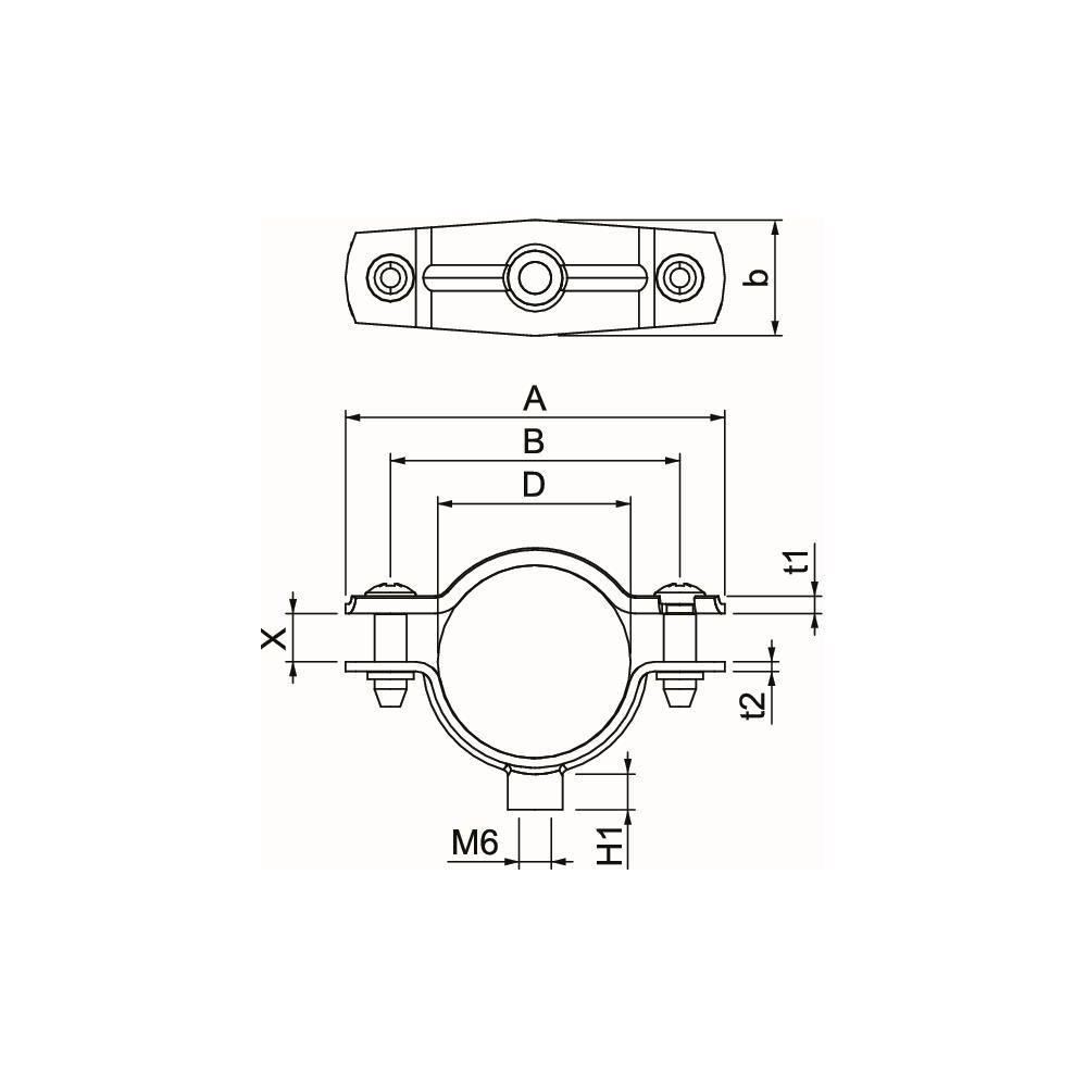 OBO Bettermann Abstandschelle ASG 732 30 G, 25-30mm, Stahl, Galvanisch verzinkt... OBO-1362428 4012196599677 (Abb. 6)