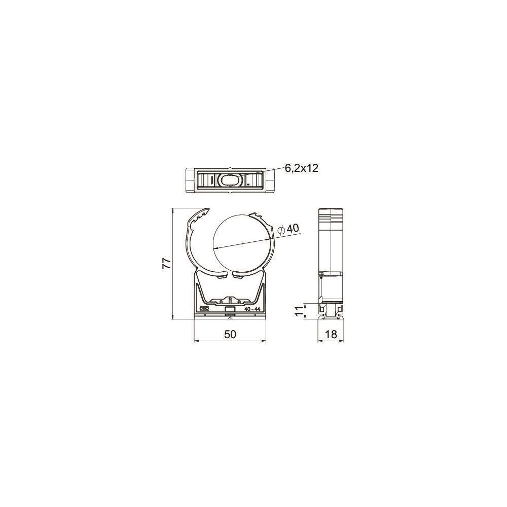 OBO Bettermann Rohrschelle proQuick PQ-40, 39,3-44,5mm, Polyamid, Grau... OBO-2147320 4012197395988 (Abb. 2)