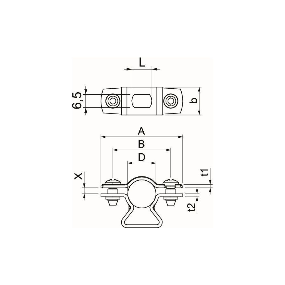 OBO Bettermann Abstandschelle ASL 733 14 G, 12-14mm, Stahl, Galvanisch verzinkt... OBO-1362758 4012196600045 (Abb. 6)
