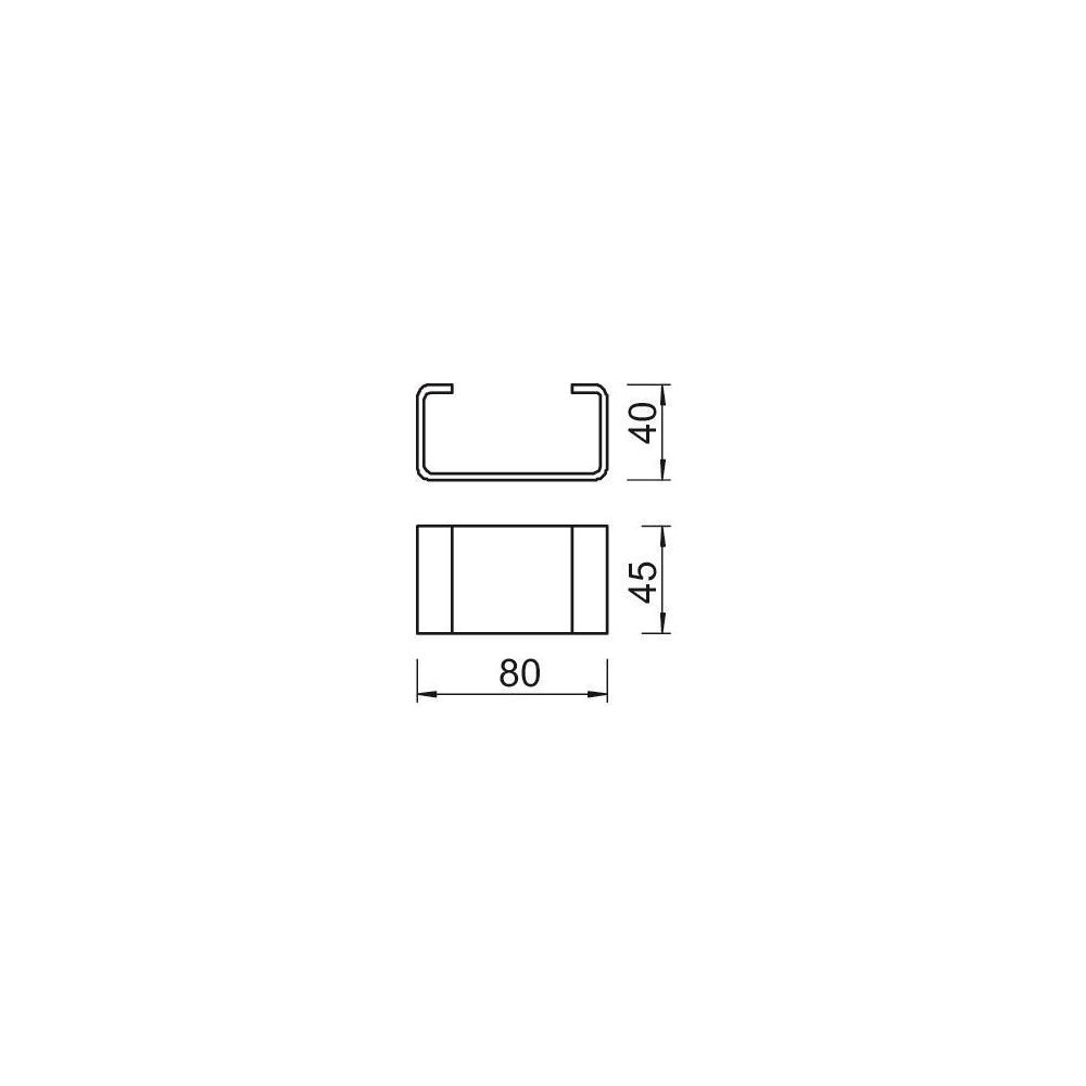 OBO Bettermann Distanzstück DSK 45, 80x45x40mm, Stahl, feuerverzinkt... OBO-6416500 4012196202812 (Abb. 2)