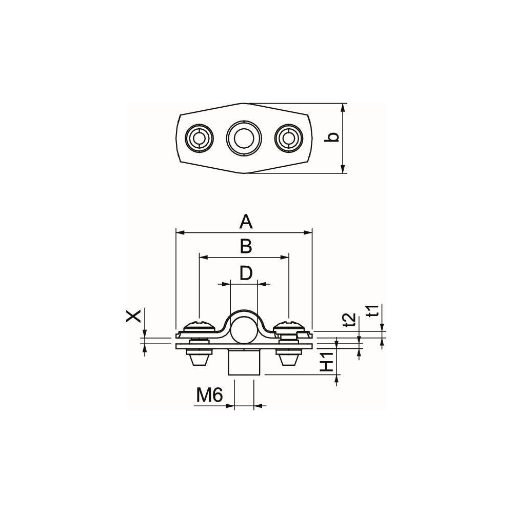 OBO Bettermann Abstandschelle ASG 732 7 G, 6-7mm, Stahl... OBO-1362406 4012196599592 (Abb. 3)