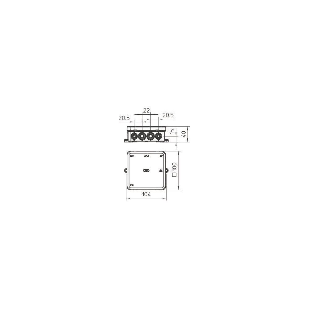 OBO Bettermann Kabelabzweigkasten A 14, 100x100x40mm, Kunststoff, Lichtgrau... OBO-2000378 4012195917090 (Abb. 4)
