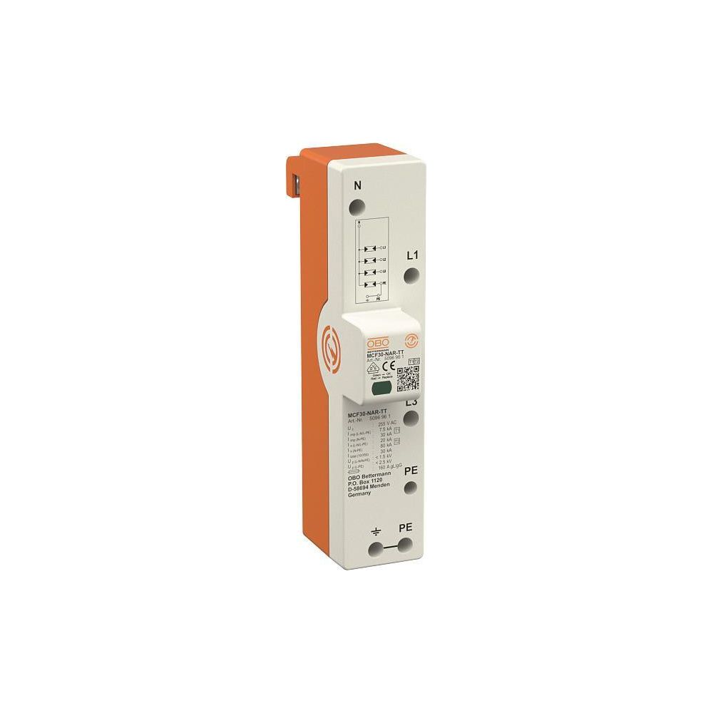 OBO Bettermann Kombiableiter MCF30-NAR-TT, 255V, 20kA, 1,5kV, Sammelschiene, 5096961... OBO-5096961 4012196585564 (Abb. 2)