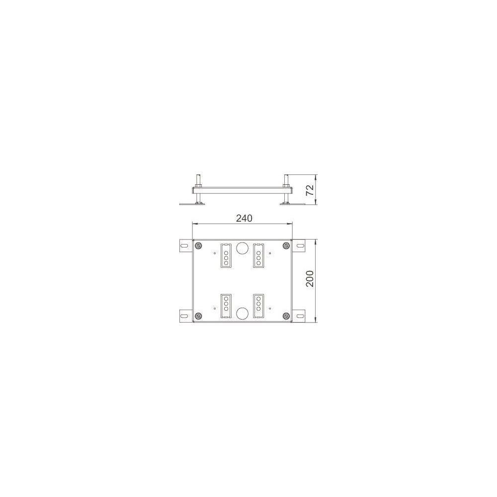 OBO Bettermann Höhenerweiterung HE60 UDHOME4, 240x200x15mm, Stahl, bandverzinkt... OBO-7427440 4012195919308 (Abb. 2)