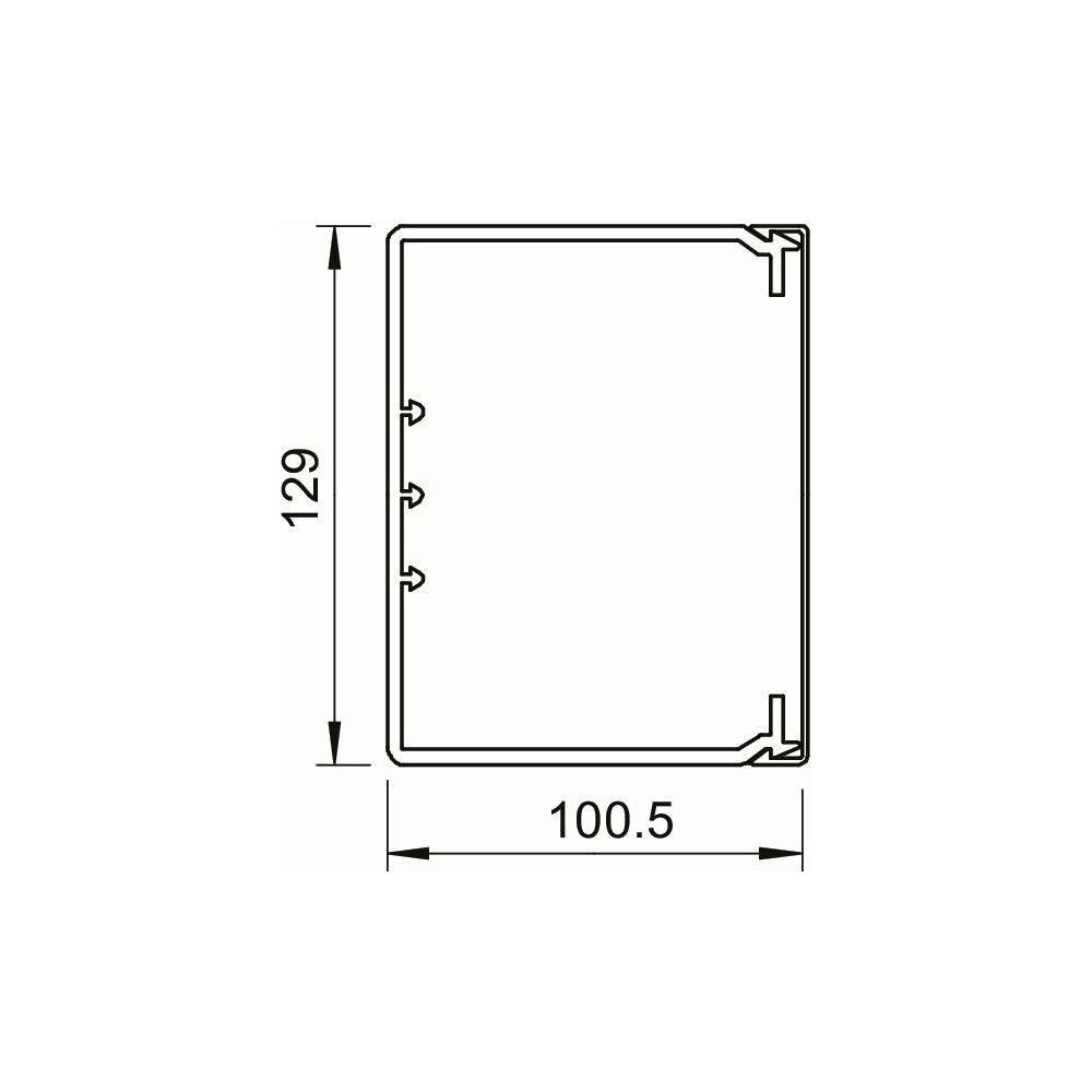 OBO Bettermann Wand- und Deckenkanal WDK 100130, 100x130x2000mm, PVC, Weiß... OBO-6191347 4012195042297 (Abb. 3)