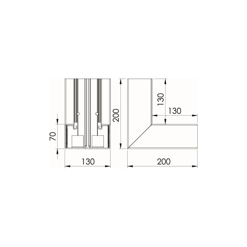 OBO Bettermann Inneneck GK-I70130RW, 70x130mm, PVC, Reinweiß... OBO-6274540 4012195656876 (Abb. 6)