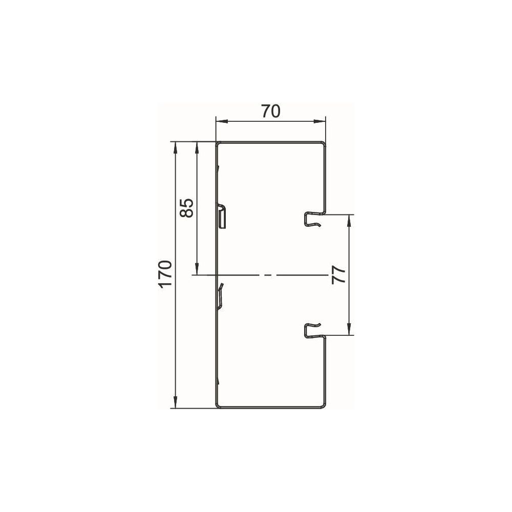 OBO Bettermann Geräteeinbaukanal GS-S70170RW, 70x170x2000mm, Stahl, Weiß... OBO-6277600 4012195662174 (Abb. 3)