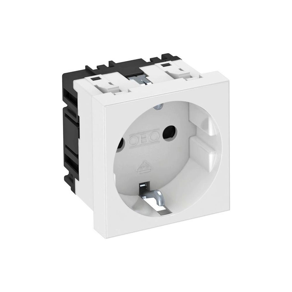 OBO Bettermann Schutzkontaktsteckdose STD-D0 RW1, 16A 250V, Kunststoff, Reinweiß... OBO-6120008 4012196046966 (Abb. 4)