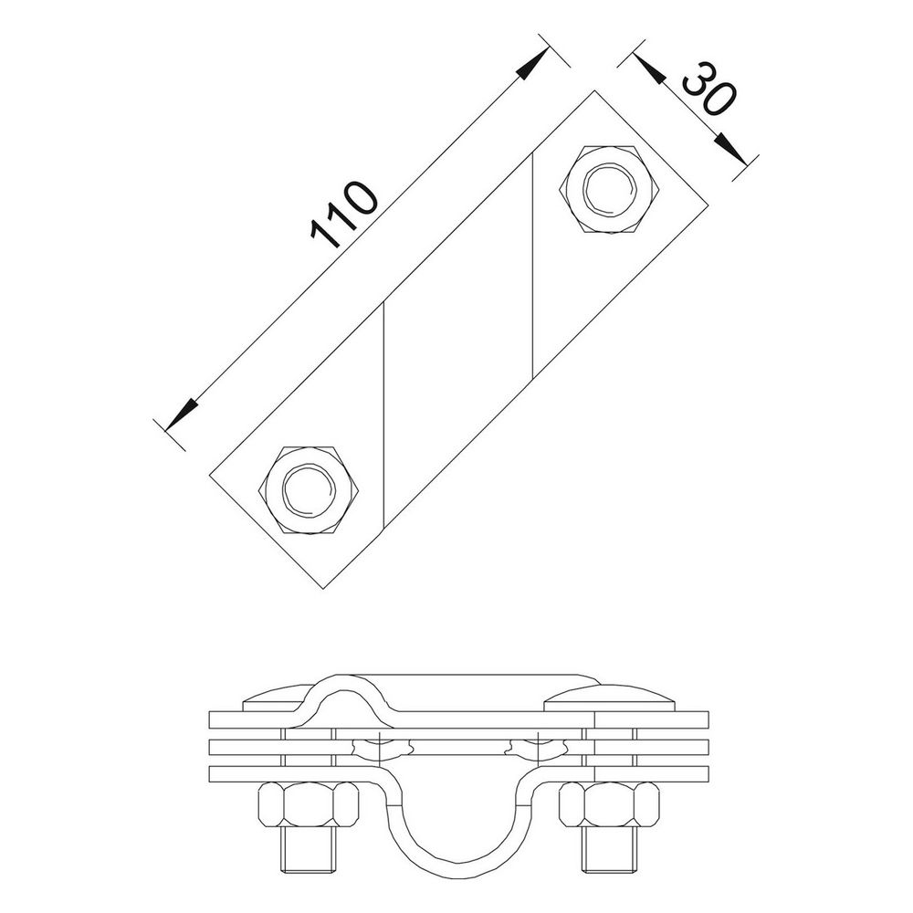 OBO Bettermann Anschluss-Schelle 2760/25, Klemmbereich 8mm, Durchmesser 25mm, Stahl, feuer... OBO-5001668 4012195372974 (Abb. 2)