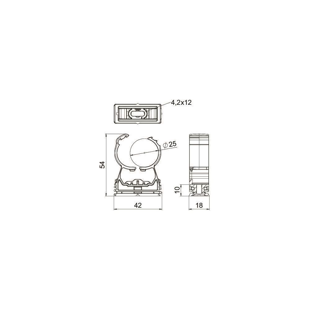 OBO Bettermann Rohrschelle proQuick PQ-25, 24-28mm, Polyamid, Grau... OBO-2147312 4012197396428 (Abb. 2)